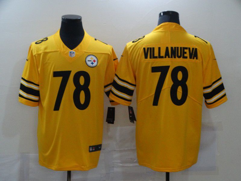 Men Pittsburgh Steelers #78 Villanurva Yellow Nike Vapor Untouchable Limited 2020 NFL Nike Jerseys->women nfl jersey->Women Jersey